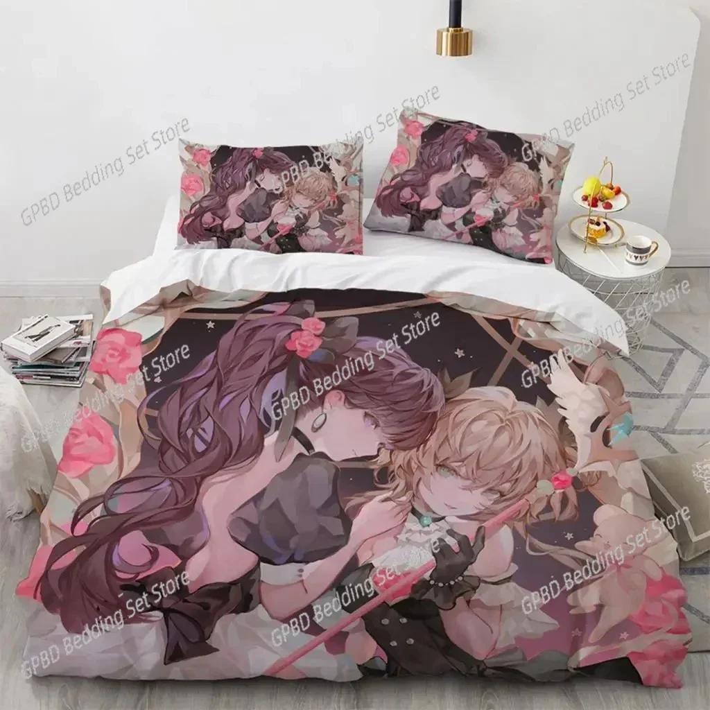 Comforter Anime Cardcaptor Sakura Bedding Set 3D Printed Suitable For Bedroom Kids Home Textile