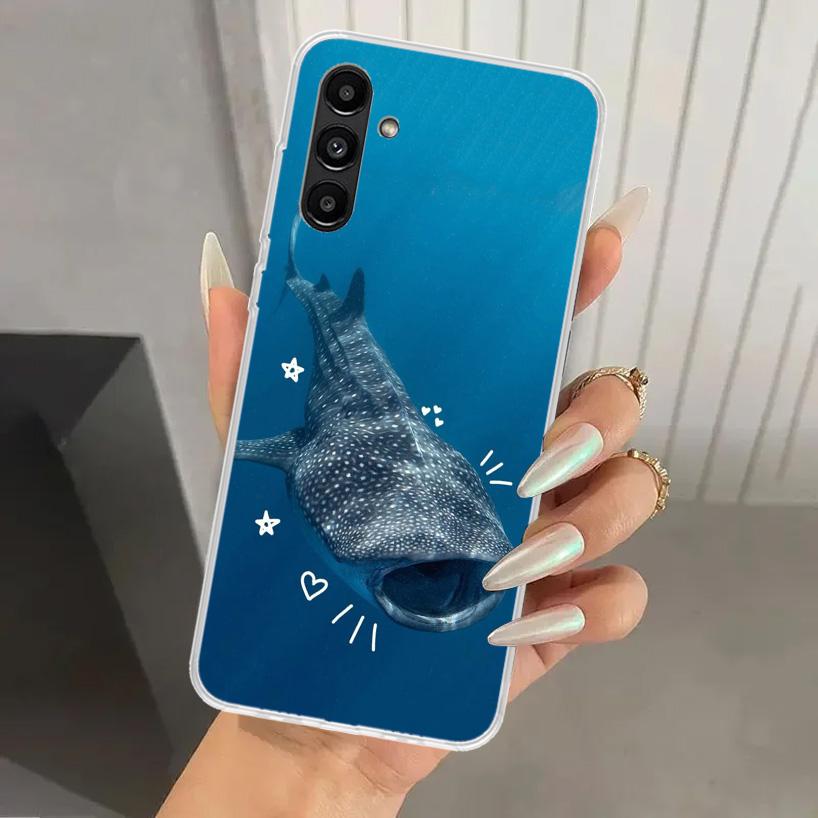 Ocean Whale Shark Phone Case for Samsung Galaxy A17 A16 A37 A26 A36 A57 A56 A15 A25 A35 A55 A14 A24 A34 A54 A13 A23 A33 A53 Gala