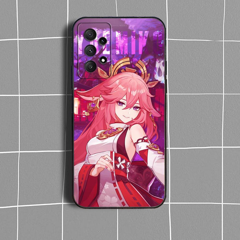 

Pink S-Sakura M-Miko Phone Case For Samsung Galaxy A73,31,32,72,41,53,52,71,22,5G,Note,J7,8,9 Soft Black Cover SamsungA22 4G