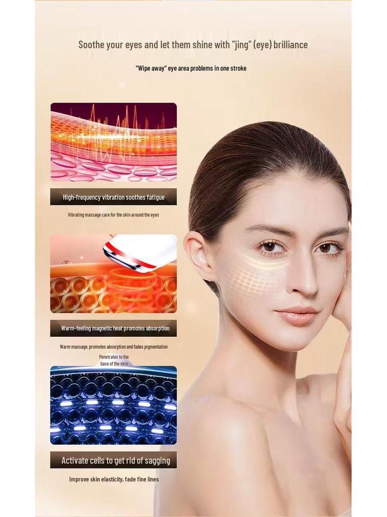 Ionic Eye Massager: Anti-Wrinkle & Skin Rejuvenation Device with Color Light Therapy