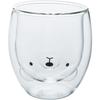 Cute Bear Double-layer Glass Mug Cartoon Cat Dog Heat Resistant Transparent Glass Cup Milk Coffee Cup Juice Beer drink cups