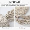 Handmade Fringed Braids Hat Y2K Sweet Girl Warm Beanie Hat InsStyle Bonnet Winter Autumn Skull Hat Pullover Earflap Hat