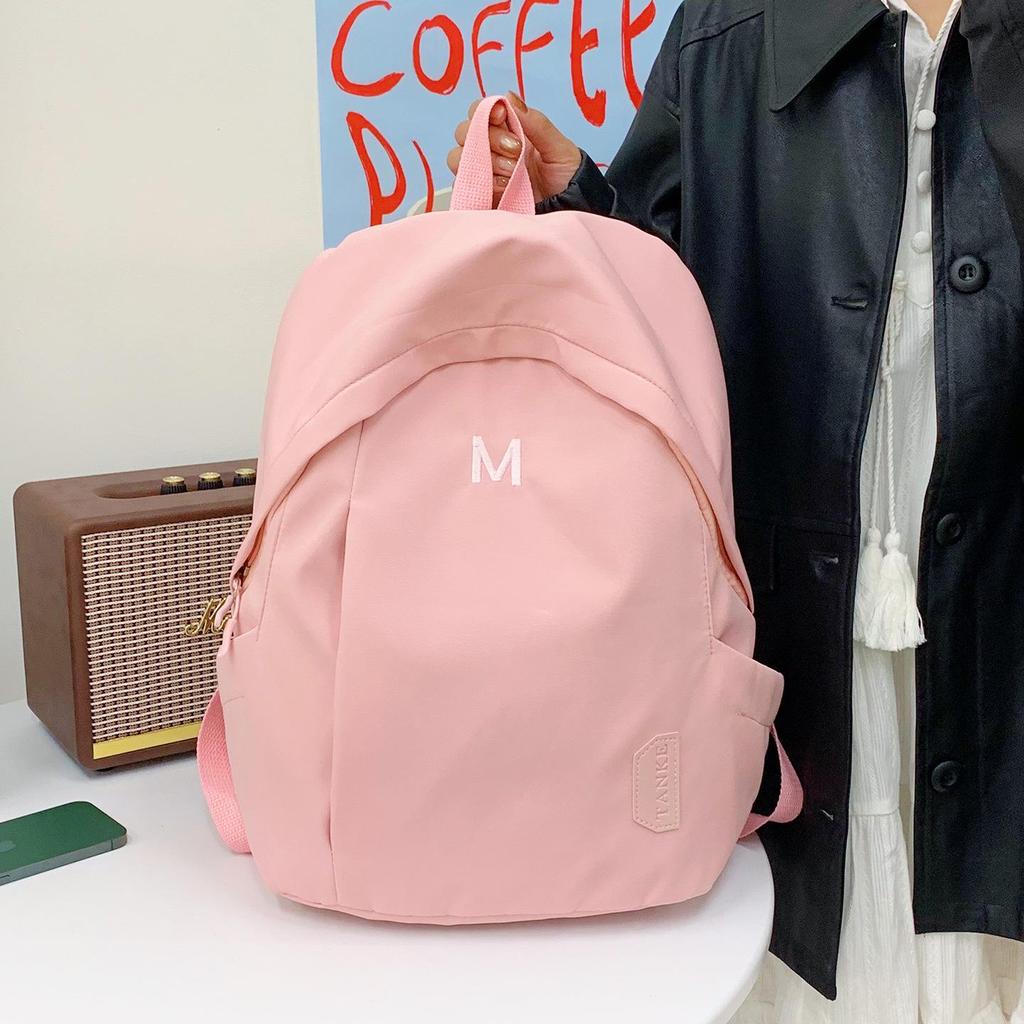 Cream Large-Capacity Backpack for Junior High, Senior High, and College Students