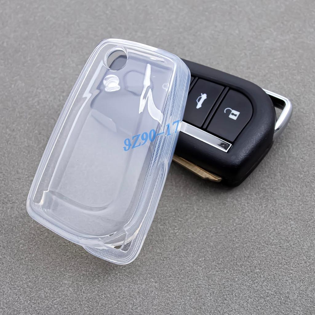 Transparent Tpu Car Smart Key Cover Case For Toyota Chr Corolla Hatchback Sedan Rav4 Camry Le Hilux Clear