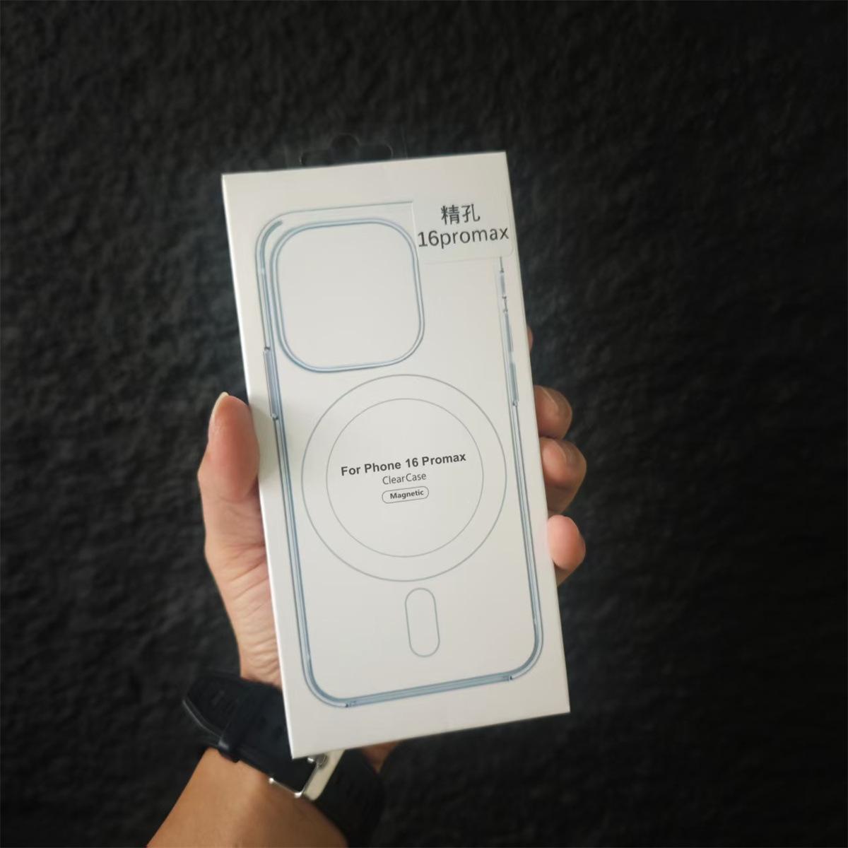 

For Apple 16promax Phone Case for IPhone 15 Acrylic 2-in-1 13 Precision Hole Magnetic Protective Cover 14 For Apple 12Promax