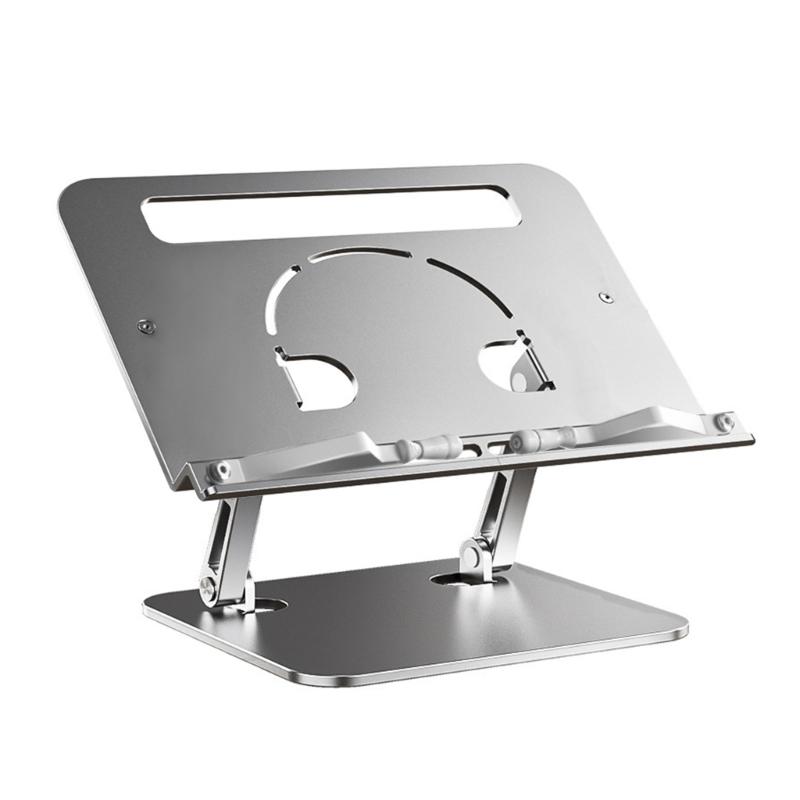 Ergonomic Aluminum Laptop Stand Adjustable and Foldable Desktop Risers Portable Holder for 10 17inch Notebook 1