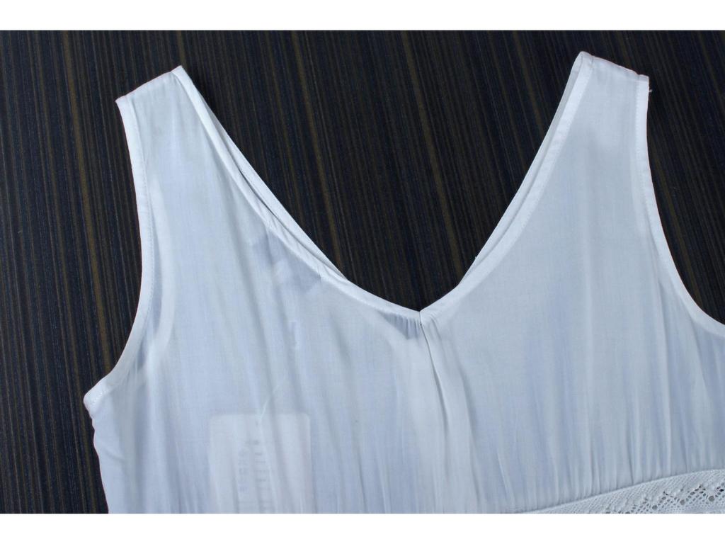 Forest Chic White Spaghetti Strap Dress - Gentle Fairy Long Vacation Dress Sanya Beach Style (f2105)