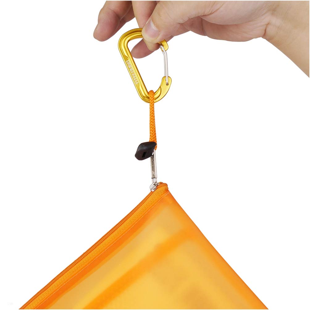 TITECOUGO Carabiner Small Multifunctional Rucksack Accessory Case Stylish Aluminum D Ring D Hook Snap Outdoor Keychain Fishing Mountain Climbing