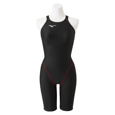 Mizuno Stream Ace Race Halbanzug Offen FINA Schwimmen Zugelassen Damen (Spitzenrücken) N2MG0222, Farbe Rot, Größe L, (Internationale Föderation)