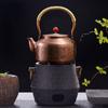 Purple Copper Teapot Hand Pounded Chinese Style Boiling Tea Boiling Water Kettle Vintage Lifting Beam Kung Fu Tea Set