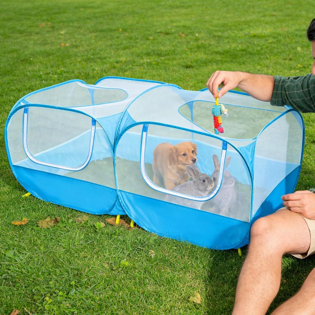 Animal Enclosure Multi Function Reversible Protection Indoor Kitten Enclosure For Travel Outdoor Animal Cat Ground Lawn Garden