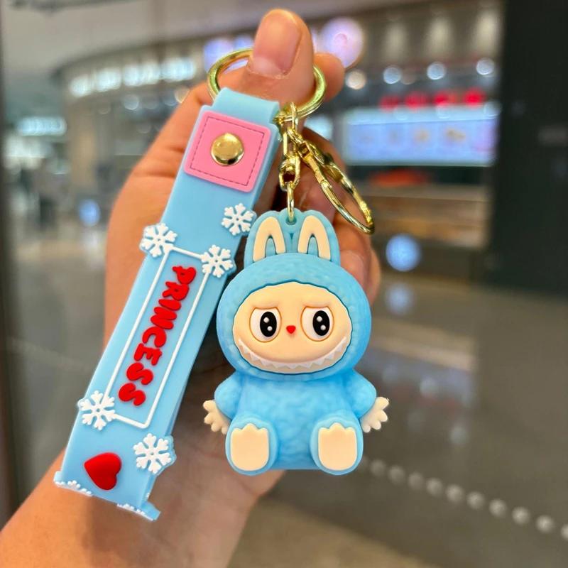 Kawaii Fashion Doll Keychain Car Key Holder Keyrings Figure Fashion Doll Pendant for Backpack Accessories Jewelry Kids Toy Gifts