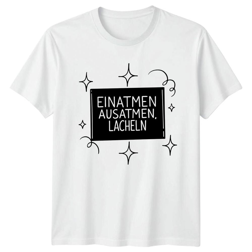 EinatUnisex AusatUnisex Lcheln TShirt Mindfulness Wellness Birthday Gift For Him Her S