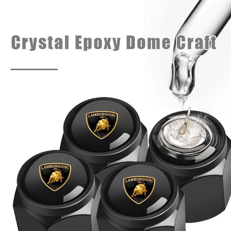 Aluminum Car Tire Valve Caps Cover Theftproof Wheel Tyre Stem For Lamborghini LP570 LP610 Urus LP700 LP770 Gallardo Aventador