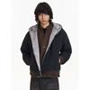 Blaexit American Retro Reversible Hooded Cotton Jacket for Men, Winter Thickened Woolen Coat