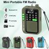 Mini Portable FM Radio Best Reception Radios 5W Wireless Bluetooth Speaker TF Card U Disk Music MP3 Player Support HD Rcording