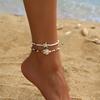 2Pcs Starfish And Turtle Designs Pendant Jewelry Gift For Women Summer Ocean Anklet Necklace Waist Chain