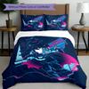 3pcs Duvet Cover Set (1*Duvet Cover + 2*Pillowcase, Without Core),Batman Print Bedding Set, Bedroom Decor, All‑Season, Birthday Gift