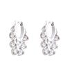 Yhpup Stainless Steel Colorful Cubic Zirconia Hoop Earrings for Women Exquisite Fashion Metal Texture Geometric Earrings Gift