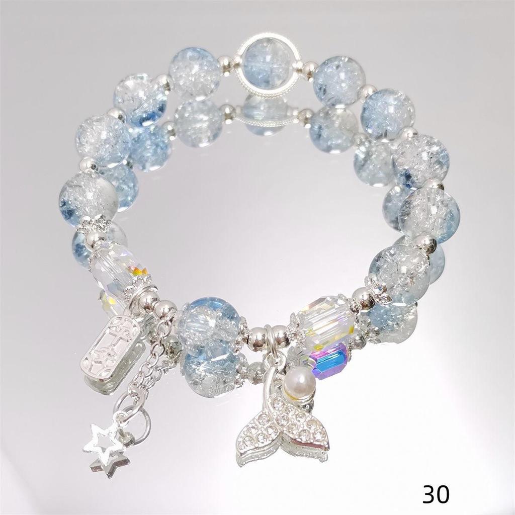 Mori Style Mermaid Crystal Bracelet - Sweet, Versatile Design for Women, Students, and Best Friends.