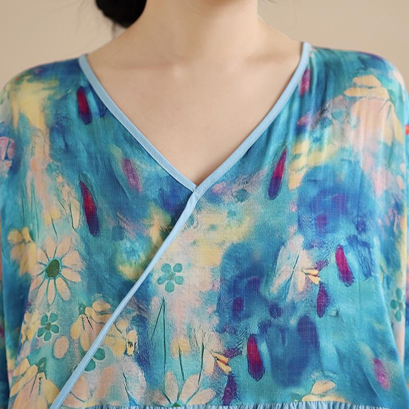DIMANAF New 2026 Women Plus Size Summer Beach Lady Long Dress Loose Oversize Maxi Floral Print Fashion Cotton