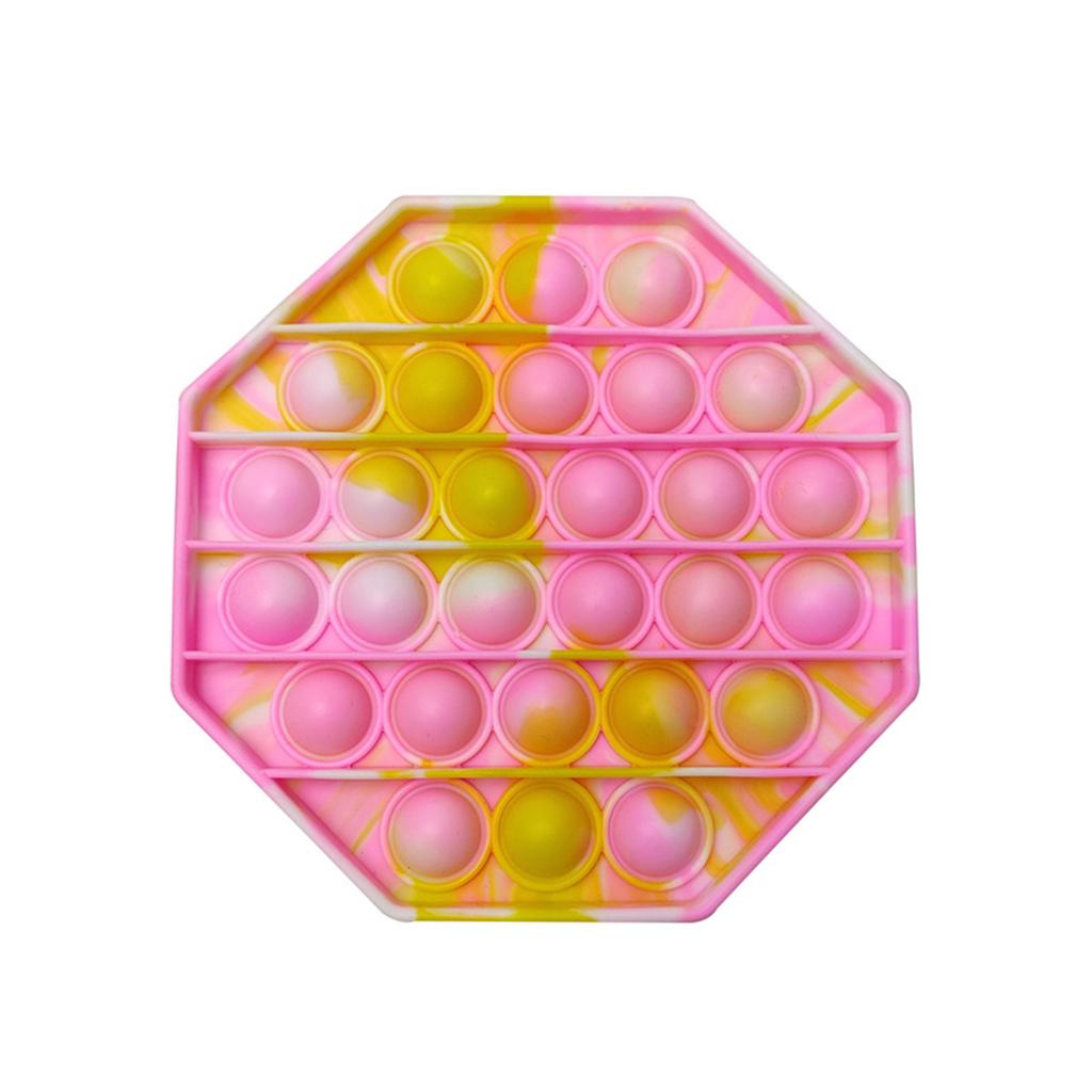 Round Push Pop Bubble Sensory Toy Silicone Fidget Stress Relief Tool for Anxiety and Focus with Durable Soft Material for Adults Kids
