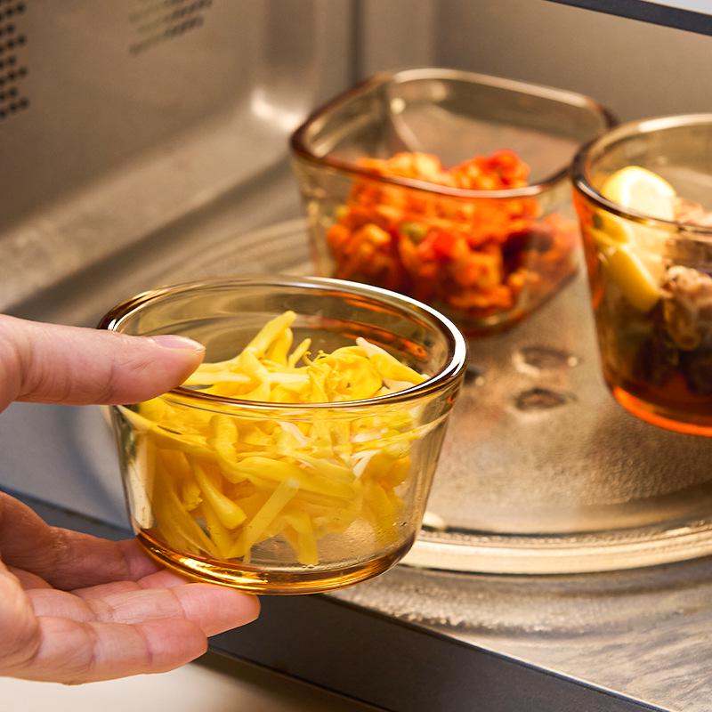 Compact High Borosilicate Glass Container with Internal Vacuum Seal, Perfect for Seasonings, Pickles, Rice, and Microwave Use