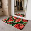 Summer Cartoon Fruit Colorful Floor Mat Washable Absorbent Flannel Door Mat Non-Slip Indoor Floor Carpet