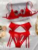 Sexy Erotic Set Open Bra + Back Open Panty Underwear Set Sensual Intimates Women Sexy Garter Kit Tassel Lingerie Set