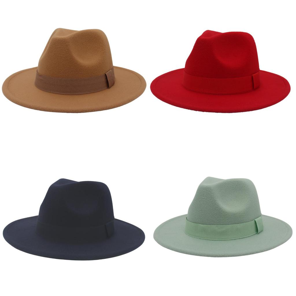 British Style Jazz Hat For Women Men With Wide Brim Cotton Summer Sun Protection Fashion Fedora