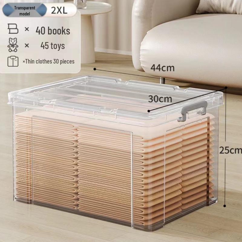 Transparent Large Capacity Storage Box for Clothes, Toys, Snacks