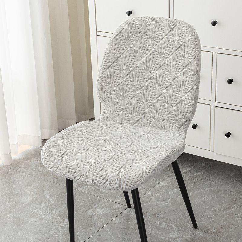Shell-Shaped Chair Cover Thickened High-Elastic Household Dining Chair Cover All-Season Universal Scallop-Shaped Stool Cover All-Inclusive