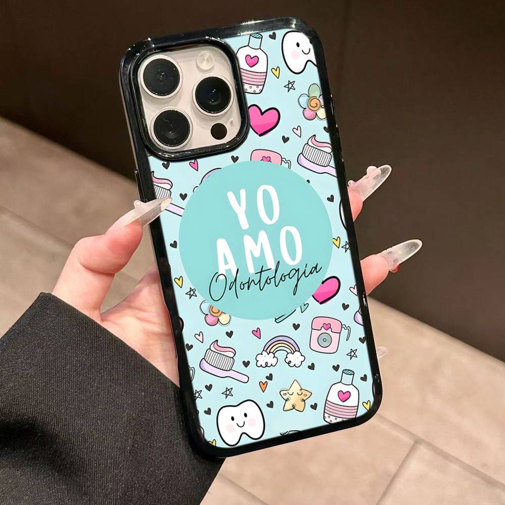 

Cute Dentist Teeth Phone Case For IPhone 17 Pro 16 Plus 16 Pro Max 15 14 13 12 11 PC+TPU Back Cover iPhone 12