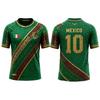 Men 2026 Mexican Flag Print Jersey Aztec Pattern Quick-Drying Breathable Soccer T-Shirt Unisex Casual Training Short-Sleeve Tee