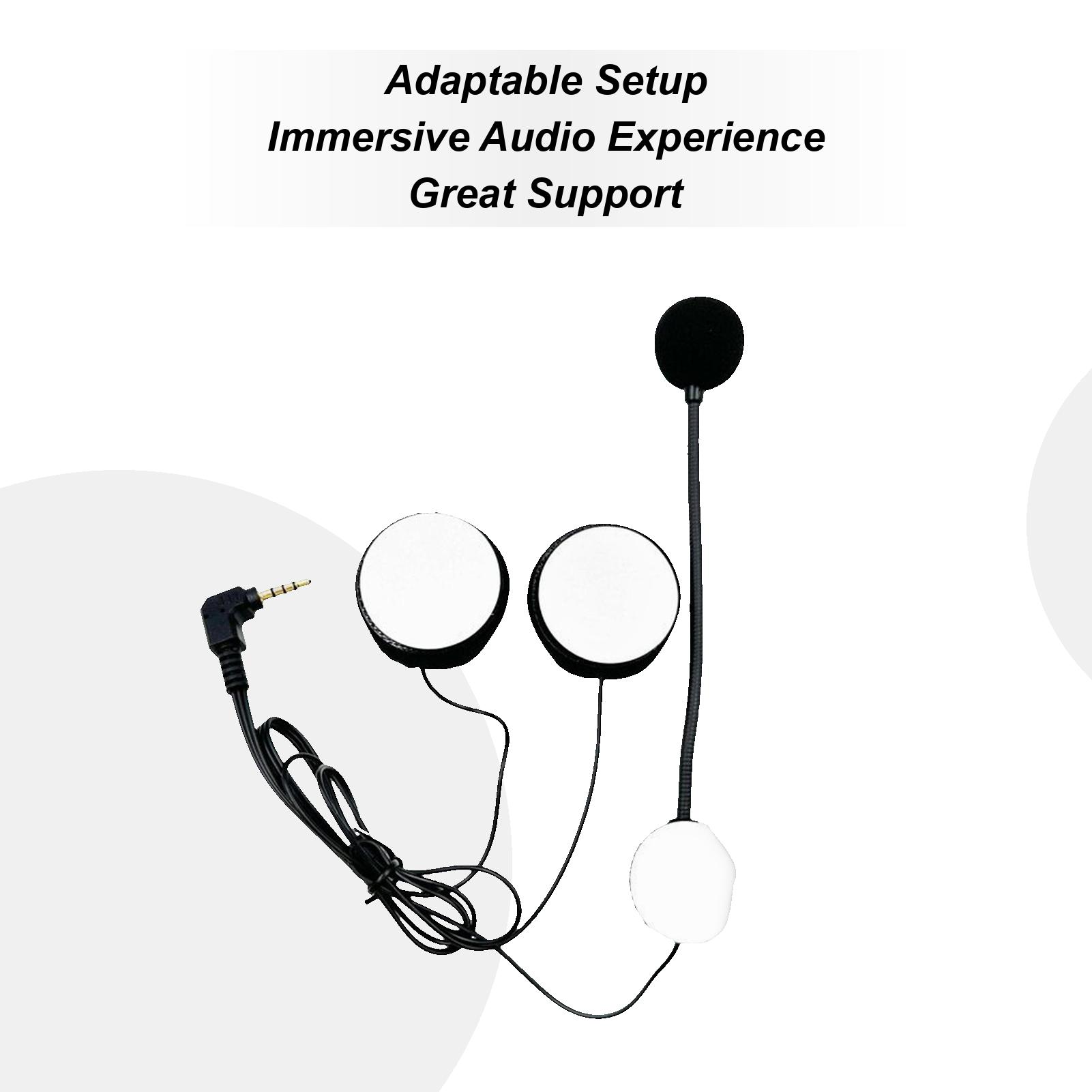 

Motorcycle Headset Microphone 3.5mm Elbow Interface Jack Helmet Speakers High-Definition Audio Earbuds for Communication China Mainland