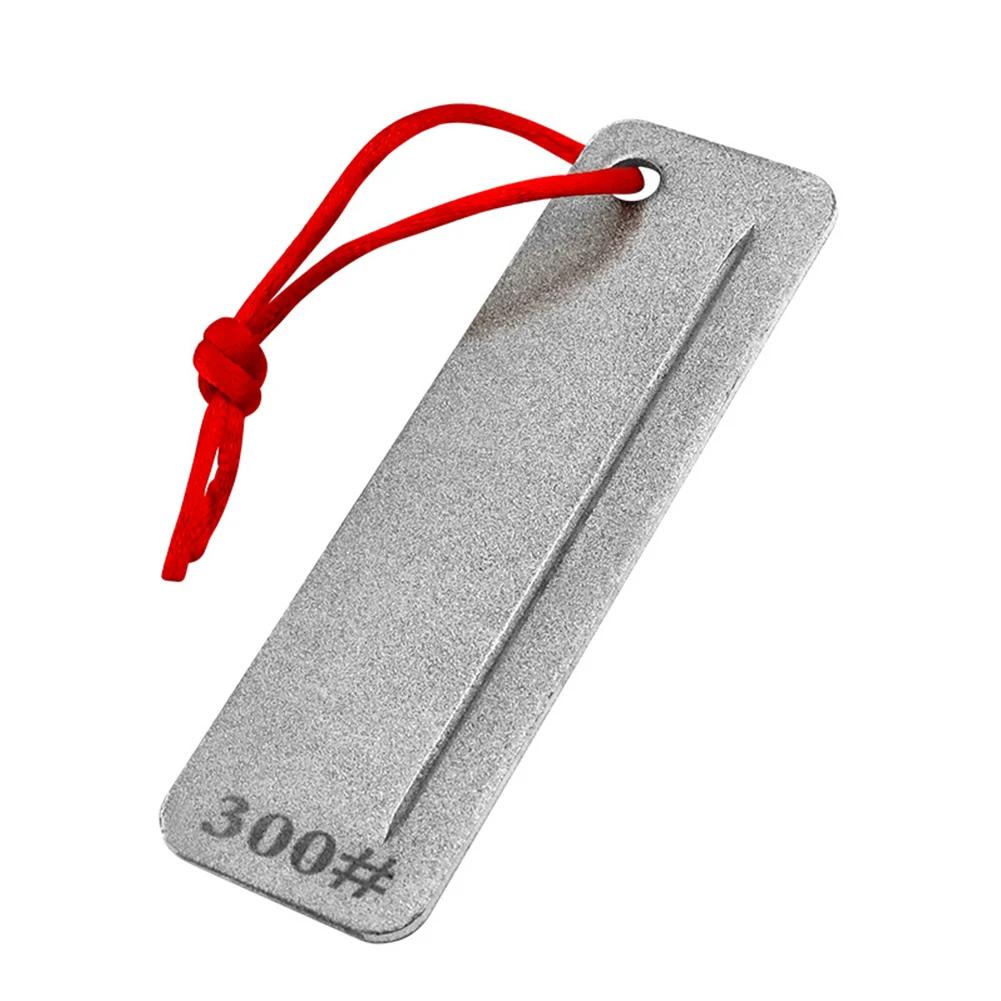 1pcs Fishhook File Whet Stone Dual-Sided 300/400grit Sharpening Tool Outdoor Mini Sharpener Fishing Hook File Grinding Tool