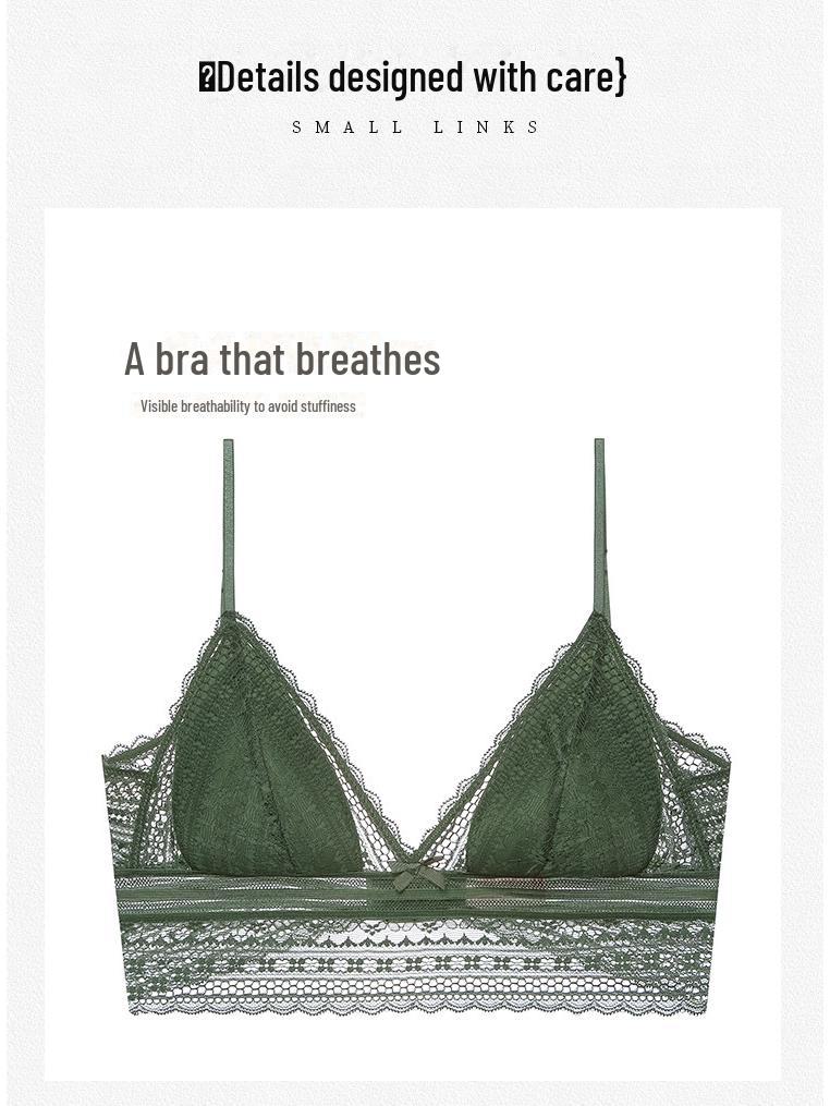 Soutien Triângulo Francês de Renda Elegante - Sem Aro, Design Sexy nas Costas