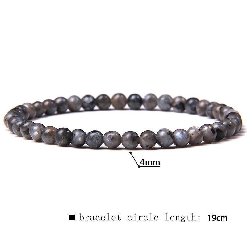 4mm Natural Agate Mini Energy Bracelet Women's Glossy Beads Semi-Precious Pulsera Jewellery Bracelet Bracelet