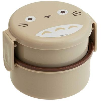 Kulatý oběd s krabičkou Made in My Neighbor Ghibli, 500 ml, vidlička, dvoupatrová, Japonsko, Totoro, Design, ONWR1-A