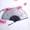 Vintage Bamboo Silk Women's Folding Fan - Portable Dance Gift
