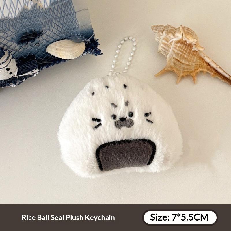 Seal Plush Pendant Stuffed Animal Keychain Cartoon Racket Seal Creative Ornament for Handbag Backpack Charm