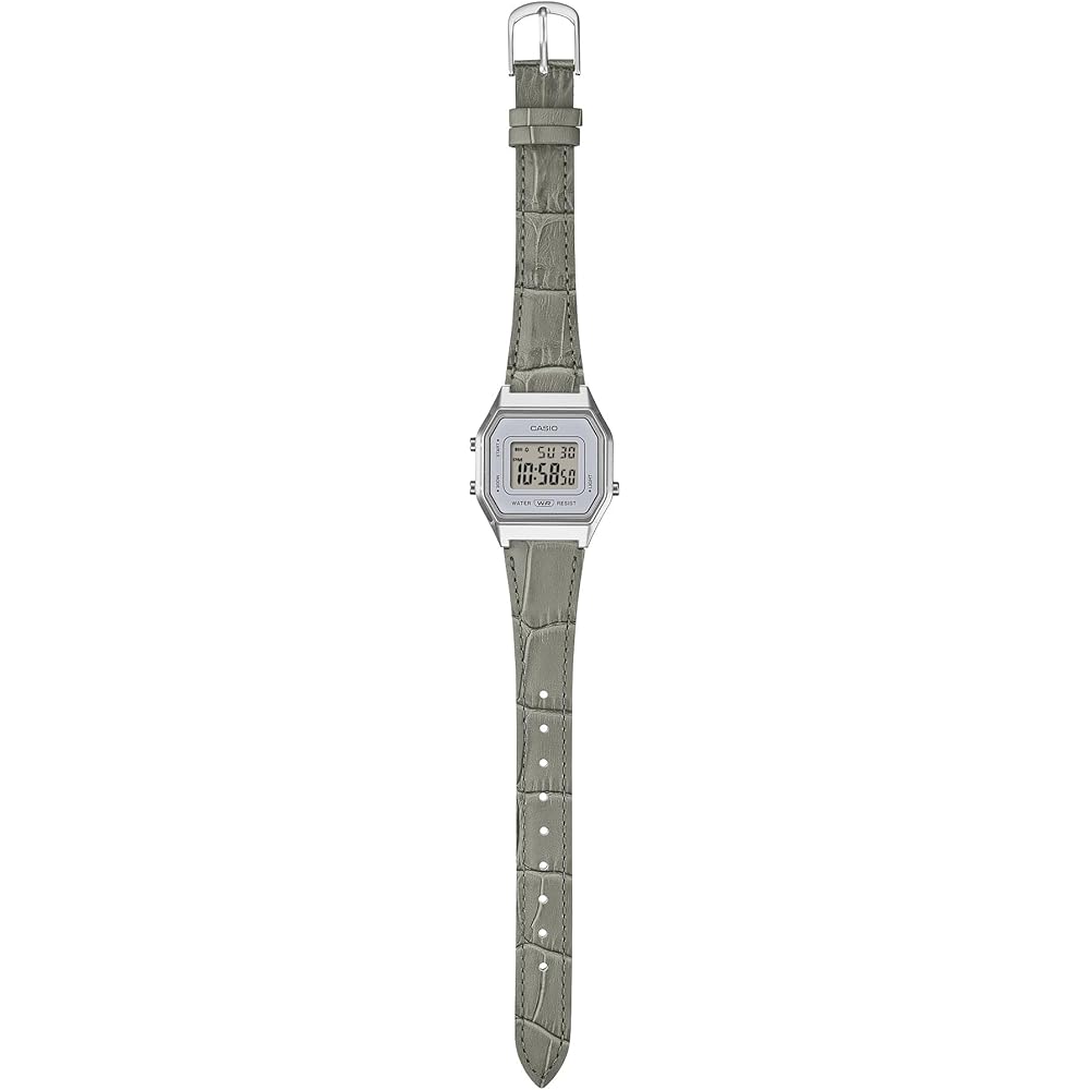 Casio Classic LA680WEL-8A2JF Women's Silver Watch with Digital Display and Stainless Steel Band