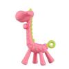 3PCS Baby Teething Toys, Giraffe Shape, Food Grade Silicone, BPA Free, Pink Teether for Infants