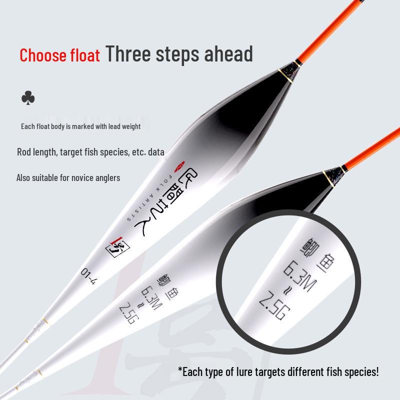 High Sensitivity Fishing Float Set for Carp: Enhanced Visibility for Crucian, Silver, Bighead, Grass Carp - Ideal for Wild & Shallow Water Fishing
