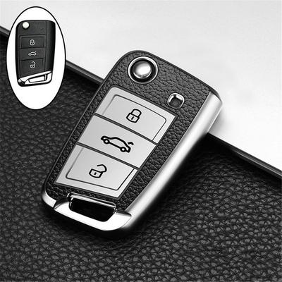 Pro Volkswagen VW Polo Golf7 MK7 Tiguan pro Škoda Octavia Kodiaq Karoq pro Seat Ateca Pouzdro na klíče od auta Obal Taška Klíčenka Chránič