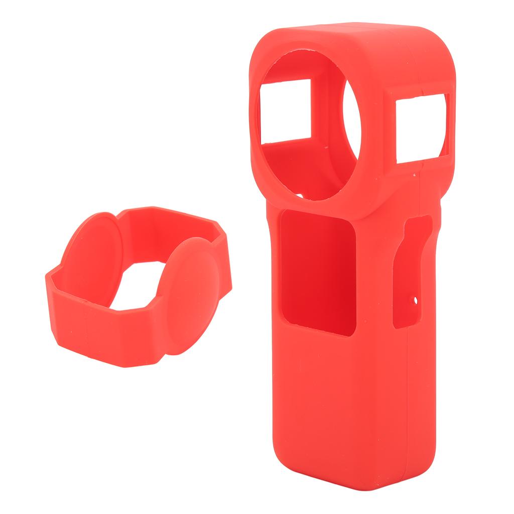 Panoramic Camera Silicone Protective Case Lens Cover for Insta360 ONE RS 1in 360 Edition Red