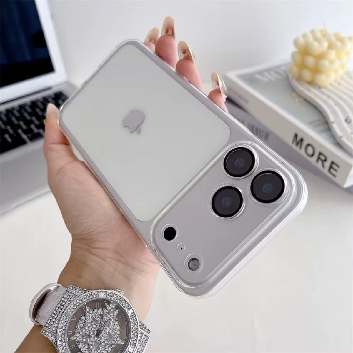 

Прозорий гальванічний чохол для телефону для iPhone 17 Air 16 15 Plus 14 Pro Max 13 12 Mini М який TPU чохол із захисною плівкою для камери iPhone17 Pro Max чистий