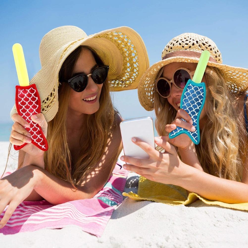 5Pcs Sicle Holder Bags Mermaid Ice  Sleeves Freezer Reusable Neoprene Sicle Covers for Summer