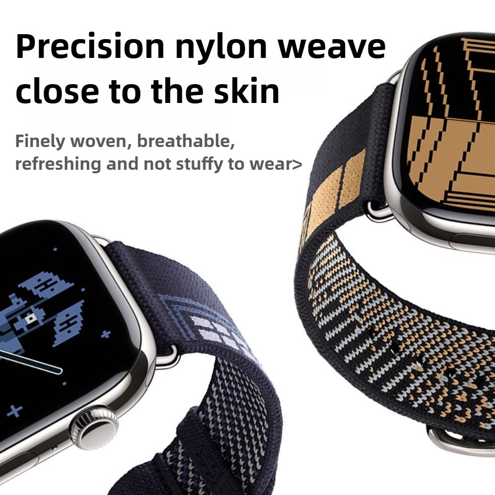 Nylon Woven Strap For Apple Watch Ultra 3 Band 49mm 46mm 45mm 44mm 38mm 40mm 41mm Faubourg Party Bracelet For iWatch Series11 10 9 8 7 6 5 SE3