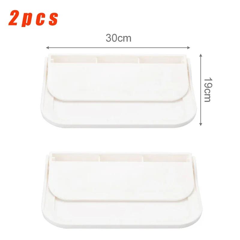 Folding Wall Mounted Shelf Saving Space Foldable Storage Rack Punch-Free Phone Holder Wifi Router Storage Tray BathroomOrganizer